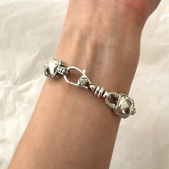 LAGOS Sterling Silver Rocks Station Link Bracelet - Picture 11 of 11